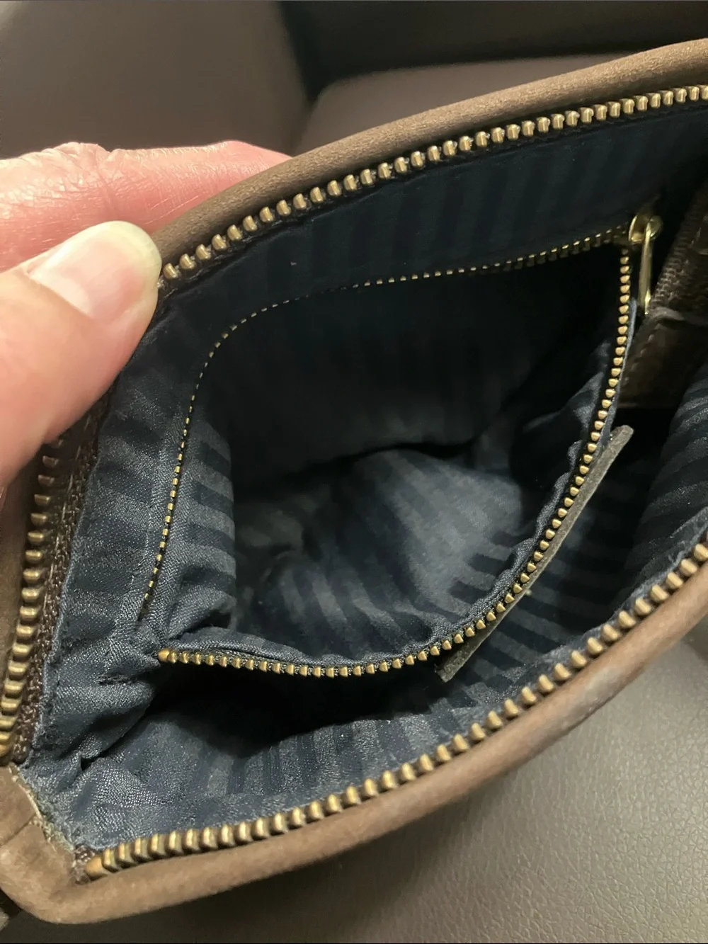 Coach Vintage Sonoma Small Zip Nubuc Bag Brown 4945